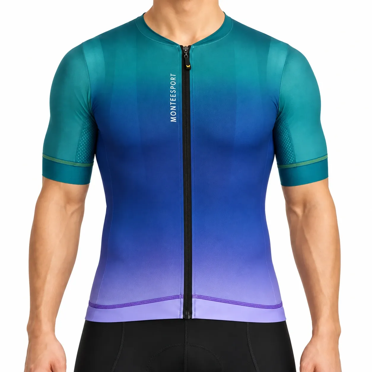 Colour of Nature — Emerald Blue — Unisex Cycling Short Sleeve
