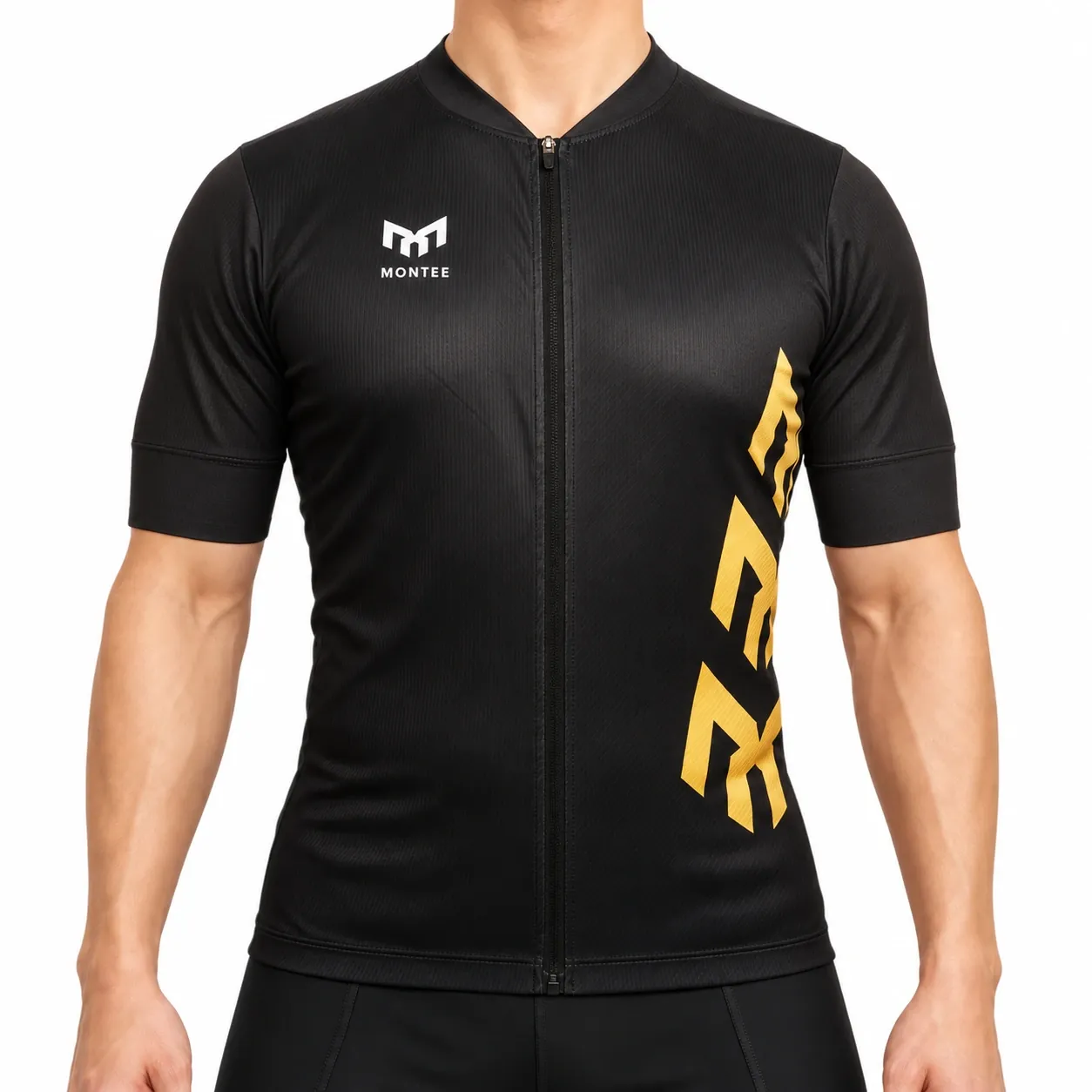 Mark 01 — Black / Gold — Men Cycling Short Sleeve
