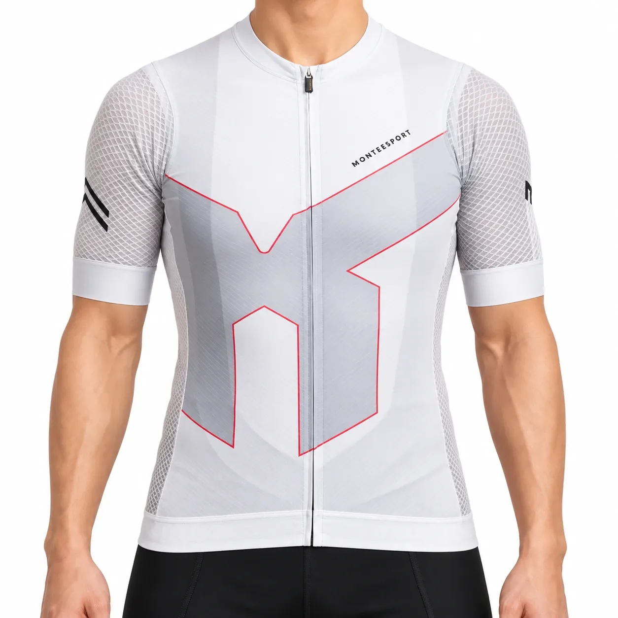 Mark 02 — White — Men Cycling Short Sleeve