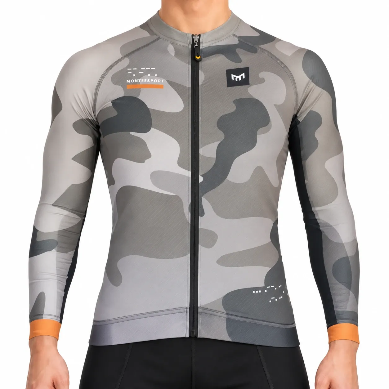 Camo — Urban Gray — Men Cycling Long Sleeve
