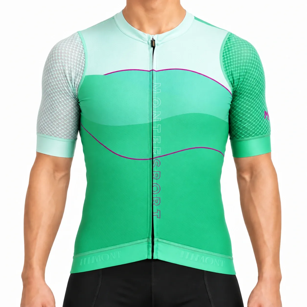 Sunrise — Mint — Men Cycling Short Sleeve