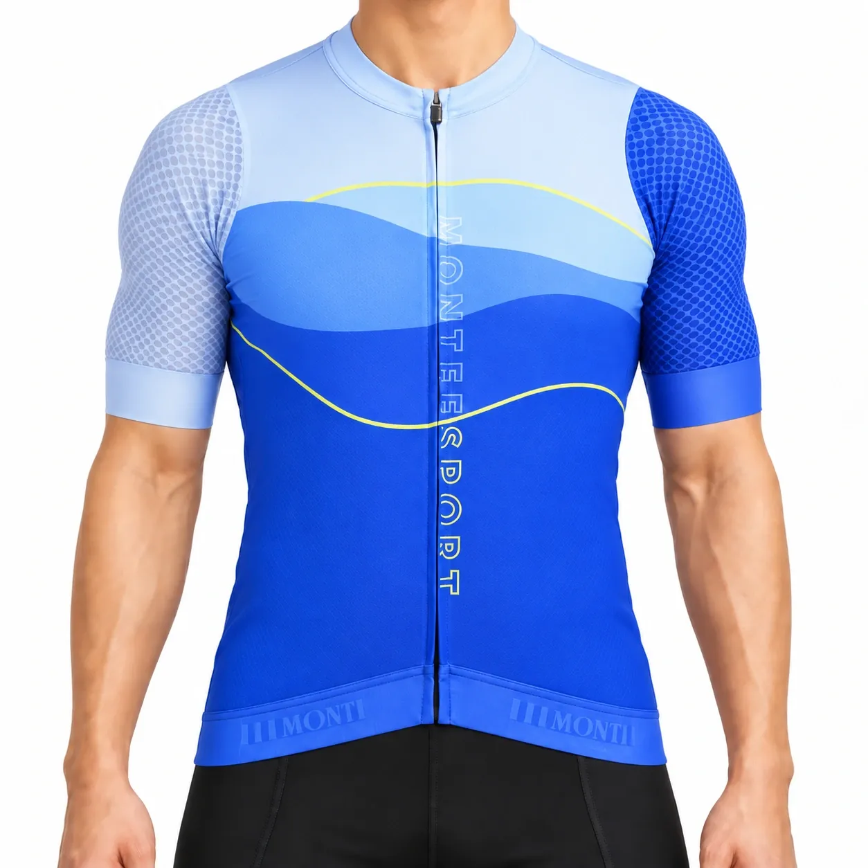 Sunrise — Blue — Men Cycling Short Sleeve