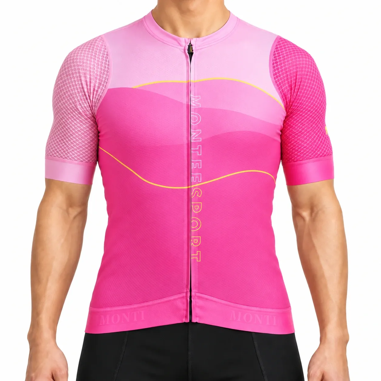 Sunrise — Pink — Men Cycling Short Sleeve