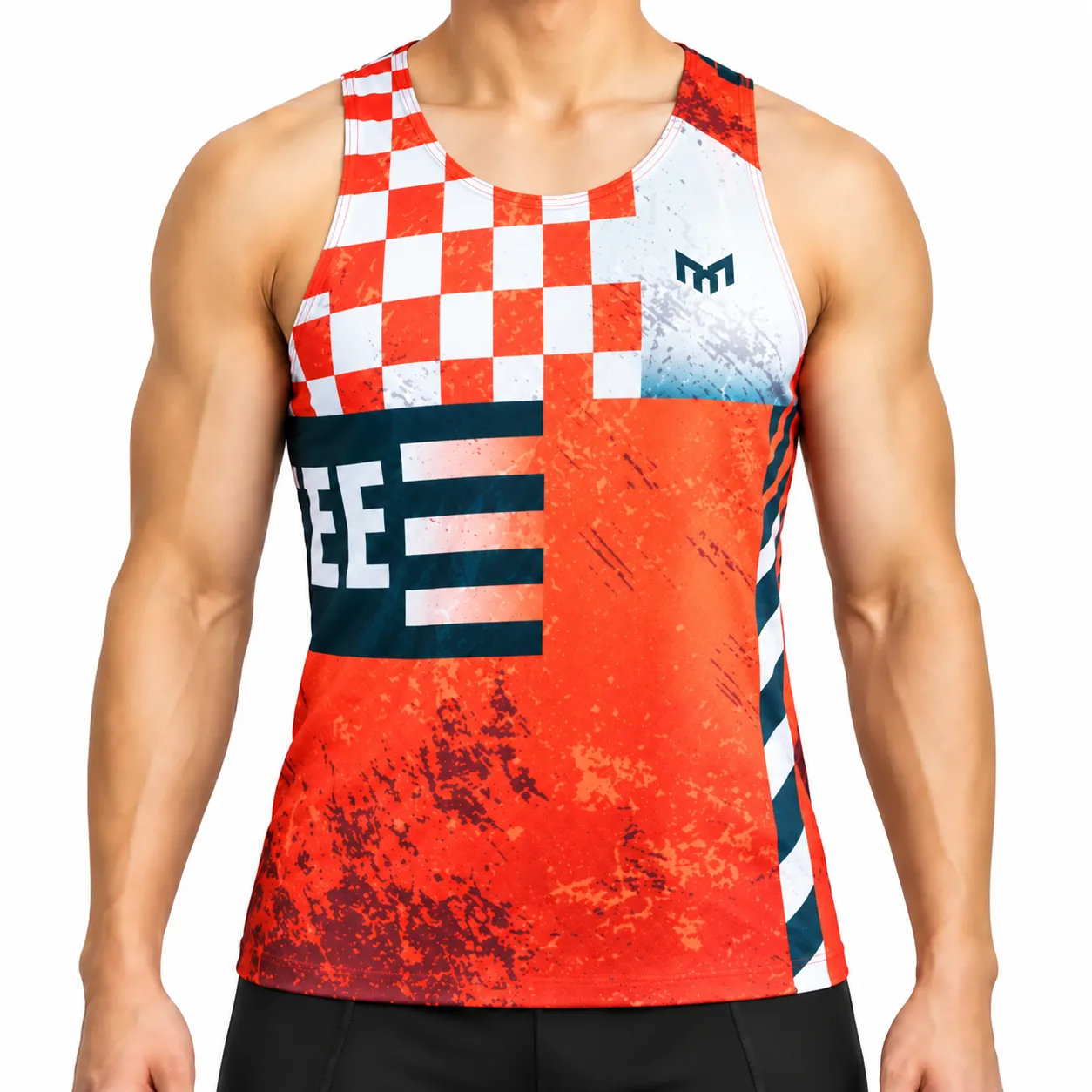 In Shape — Dynamic Orange — Men Singlet