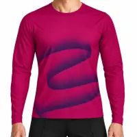 Fluid Motion Long Sleeve front, Crimson Pulse