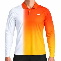 Gradient Long Sleeve Polo front