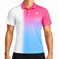 Gradient short-sleeve polo front
