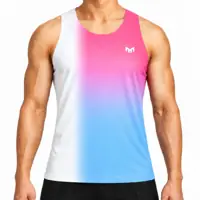 Gradient Running Singlet — Pink — men